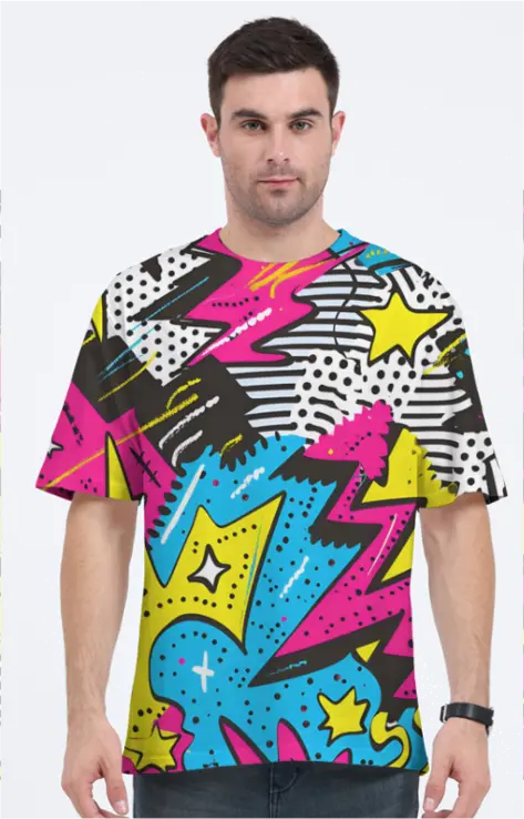 AOP Men TrendyMix Oversized Tshirt Whozbrand