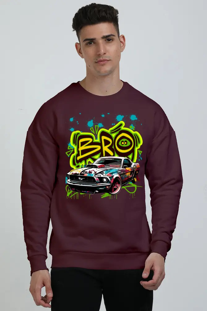 Non AOP Men AdventureBuddy Oversized Sweatshirt Whozbrand