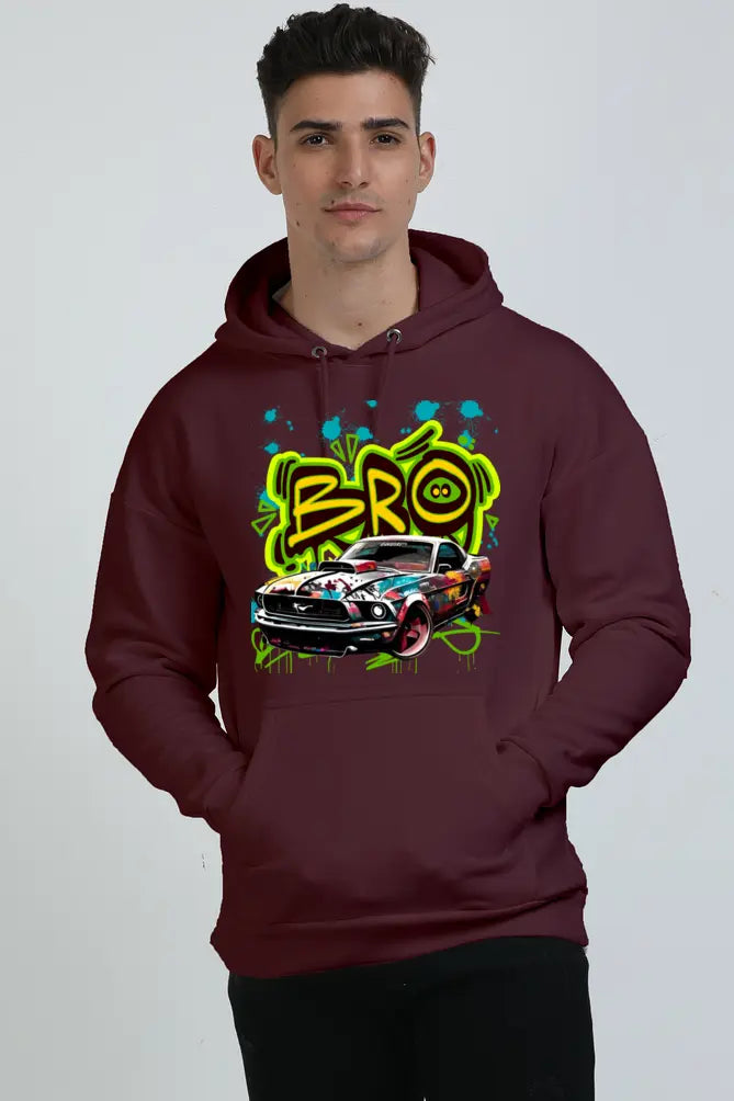 Non AOP Men RoadsterRider Oversized Hooded Sweatshirt Whozbrand