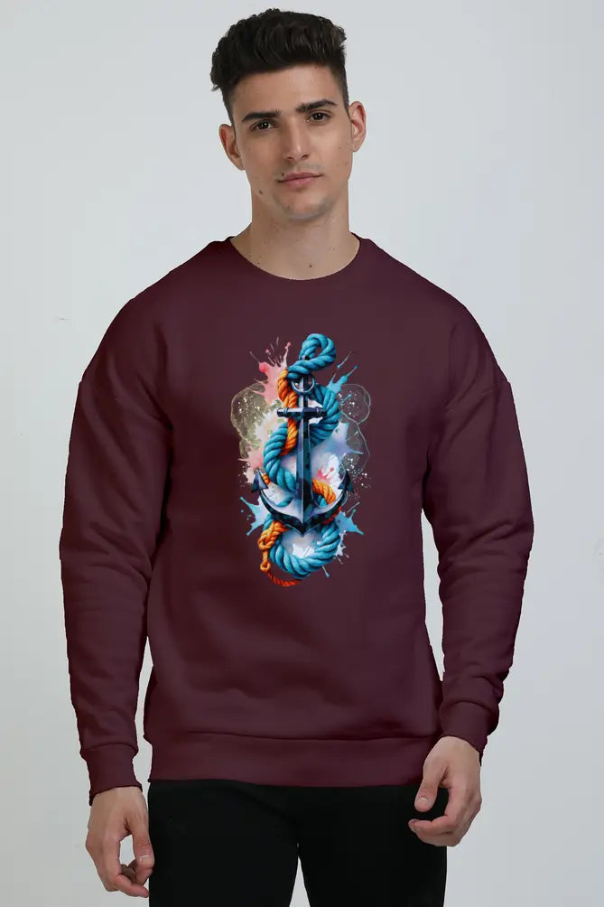 Non AOP Men VividBlend Oversized Sweatshirt Whozbrand