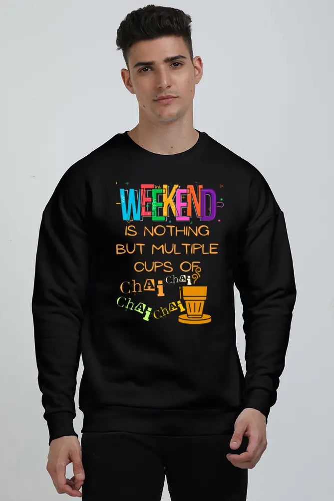 Non AOP Men ChaiBlend Oversized Sweatshirt Whozbrand