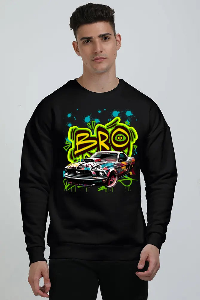 Non AOP Men AdventureBuddy Oversized Sweatshirt Whozbrand