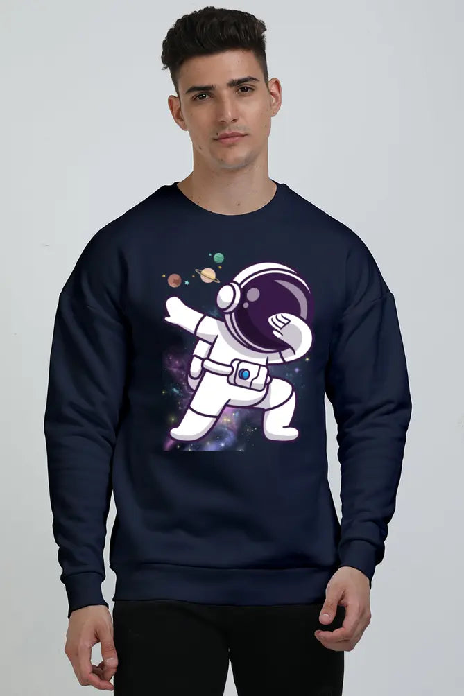 Non AOP Men AstroVoyage Oversized Sweatshirt Whozbrand