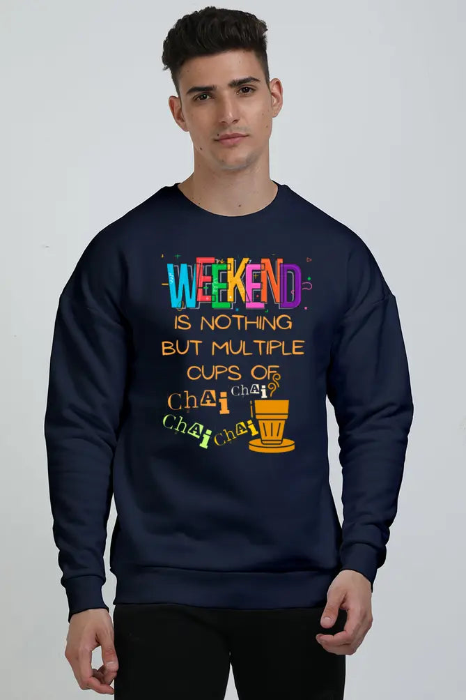 Non AOP Men ChaiBlend Oversized Sweatshirt Whozbrand