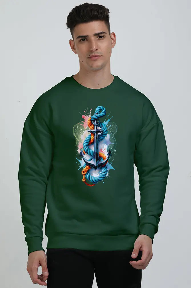 Non AOP Men VividBlend Oversized Sweatshirt Whozbrand