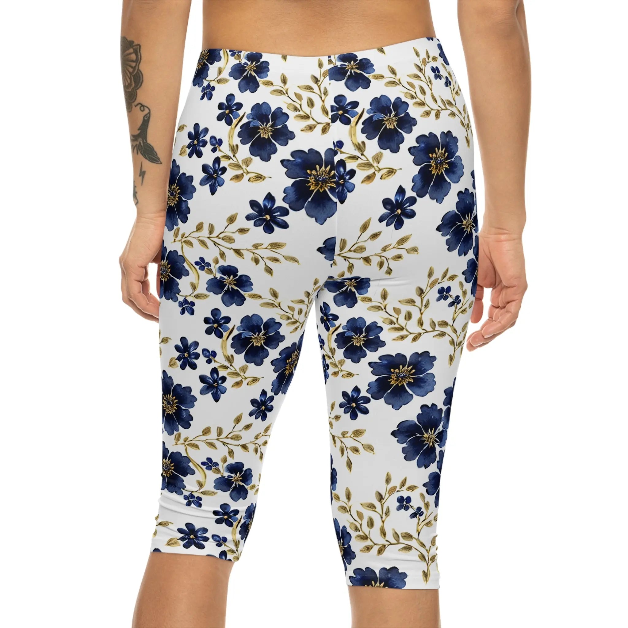 AOP Women Midnight Serenity Capri Leggings Whozbrand
