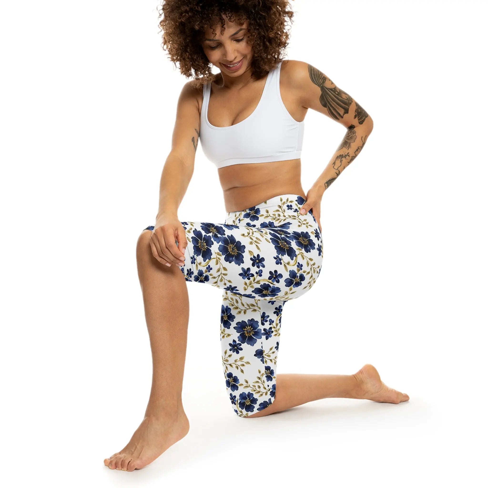 AOP Women Midnight Serenity Capri Leggings Whozbrand
