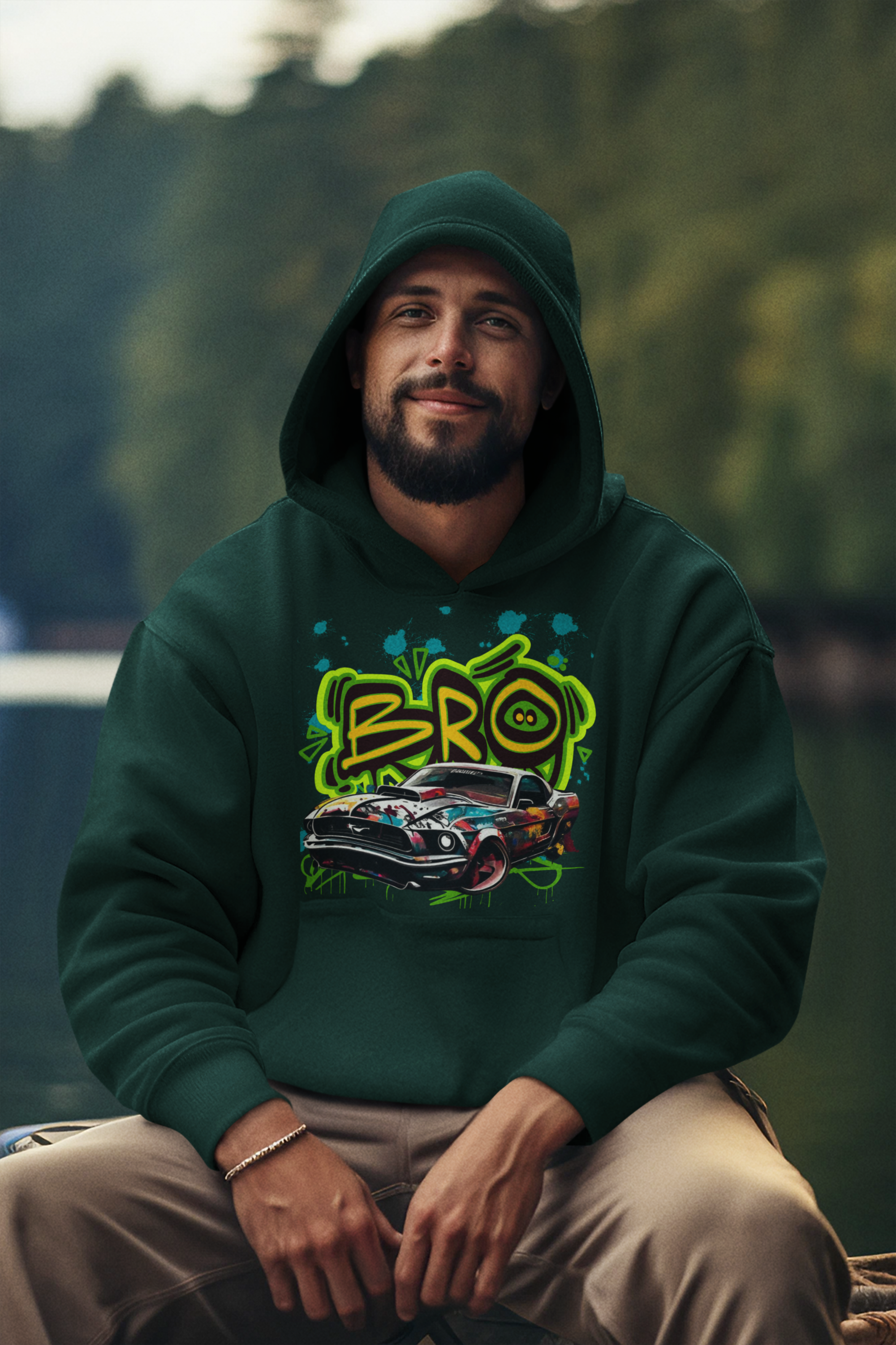 Non AOP Men RoadsterRider Oversized Hooded Sweatshirt Whozbrand