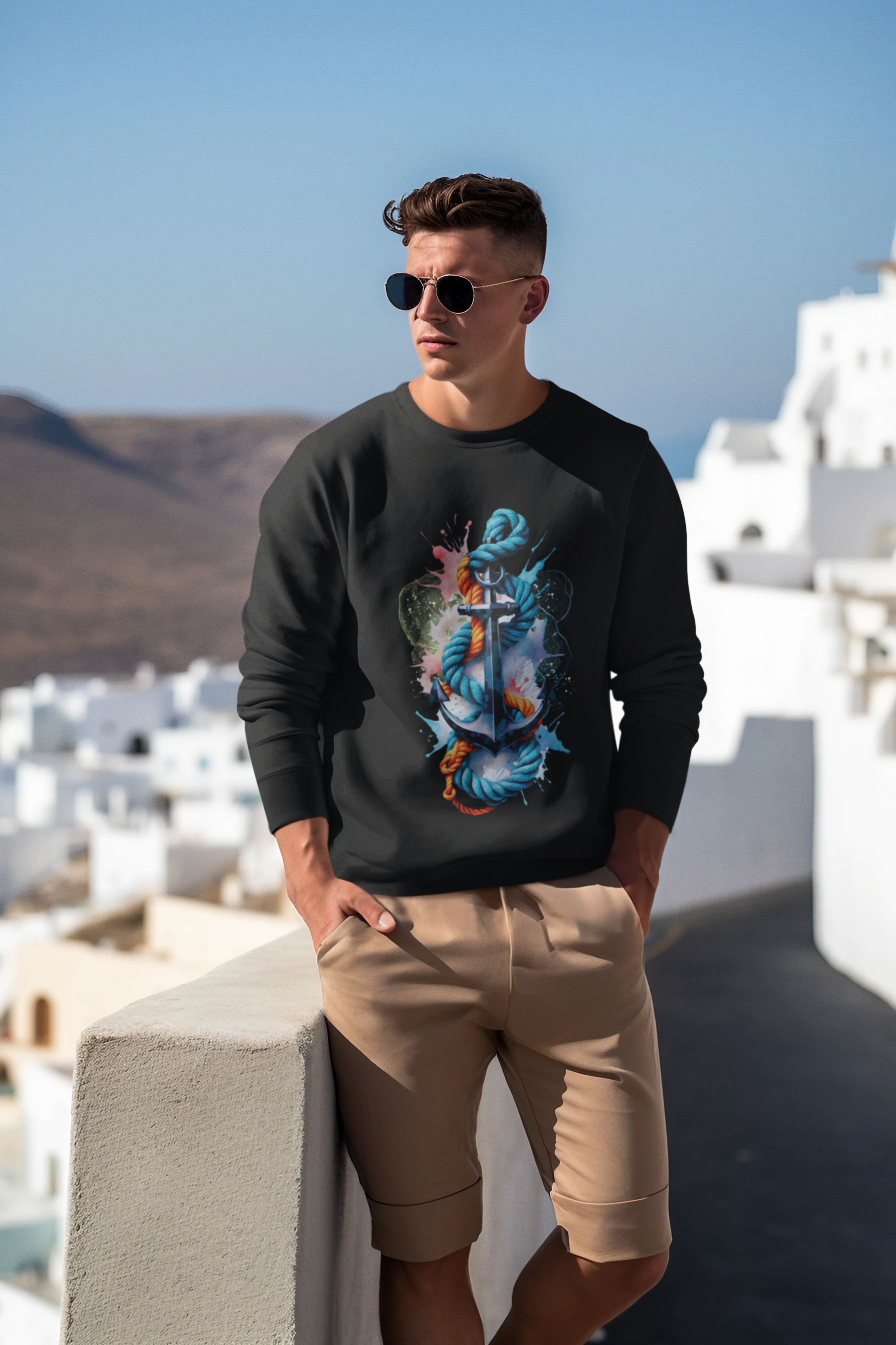 Non AOP Men VividBlend Oversized Sweatshirt Whozbrand