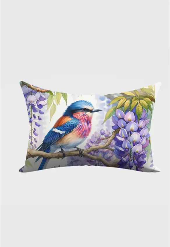 AOP Accessories Blossom Bird Pillow Cover Whozbrand