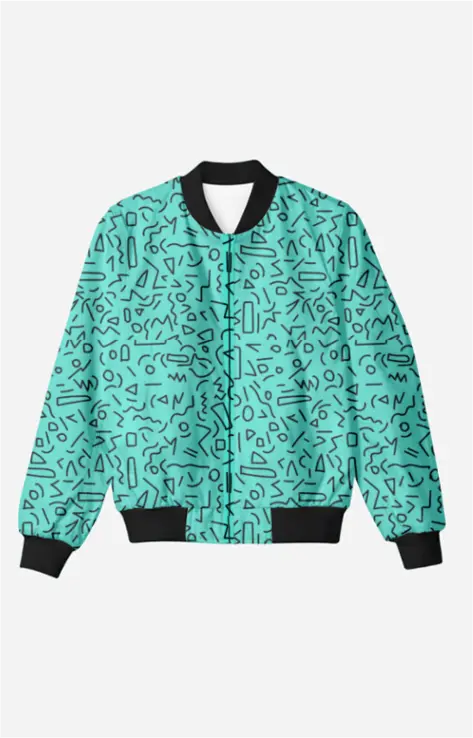 AOP Men Shape Fusion Bomber Jacket