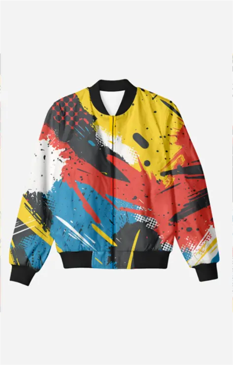 AOP Men PaintVortex Bomber Jacket