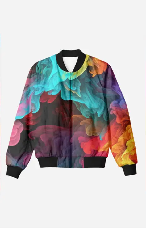 AOP Men Color Splash Bomber Jacket