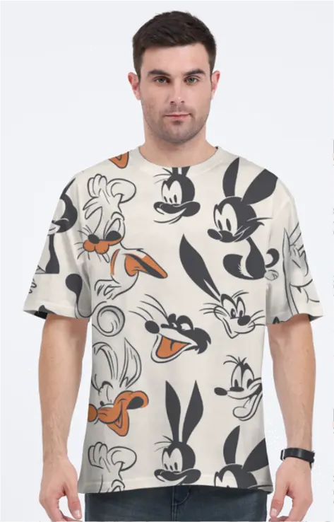 AOP Men ToonTastic Oversized Tshirt