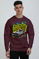 Non AOP Men AdventureBuddy Oversized Sweatshirt Whozbrand