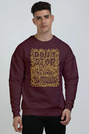 Non AOP Men Blossom Noir Oversized Sweatshirt Whozbrand