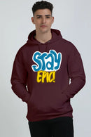 Non AOP Men HeroicVibes Oversized Hooded Sweatshirt Whozbrand