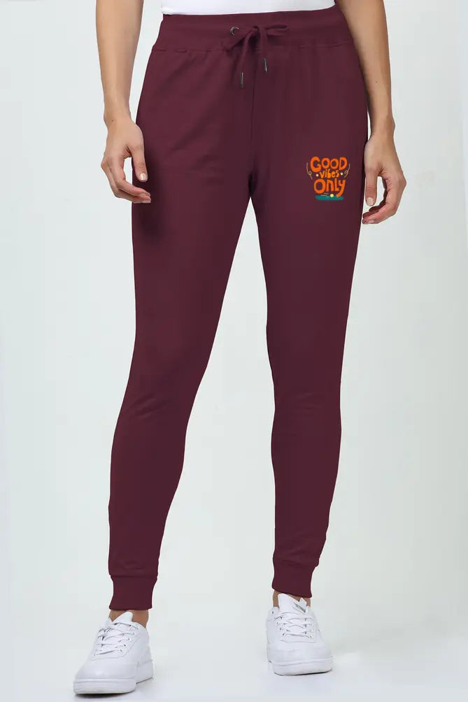 Non AOP Women Good Vibes Jogger Whozbrand