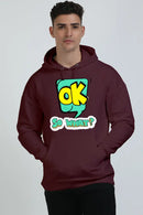 Non AOP Men Bold Attitude Oversized Hooded Sweatshirt Whozbrand