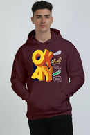 Non AOP Men Mystery Oversized Hooded Sweatshirt Whozbrand