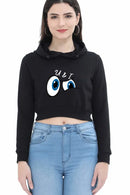 Non AOP Women EyeCatcher Crop Hoodie Whozbrand