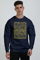 Non AOP Men Blossom Noir Oversized Sweatshirt Whozbrand