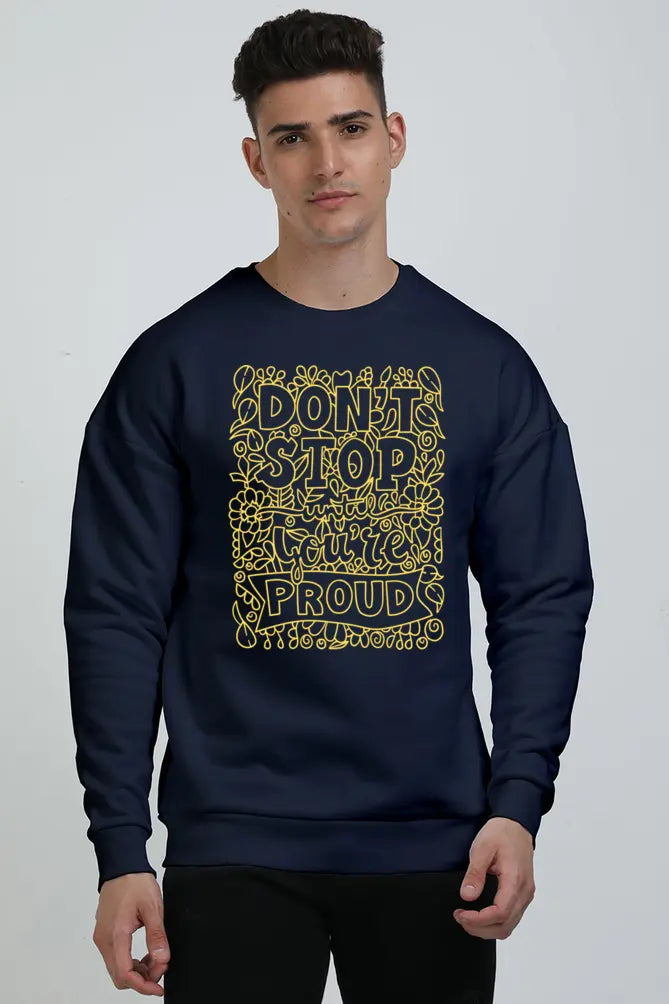 Men Blossom Noir Oversized Sweatshirt