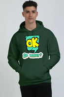 Non AOP Men Bold Attitude Oversized Hooded Sweatshirt Whozbrand