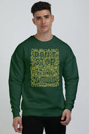 Non AOP Men Blossom Noir Oversized Sweatshirt Whozbrand