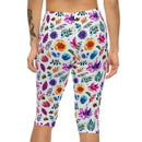 AOP Women FloralChic Capri Leggings Whozbrand