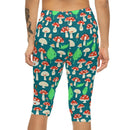 AOP Women Mushroom Grove Capri Leggings Whozbrand