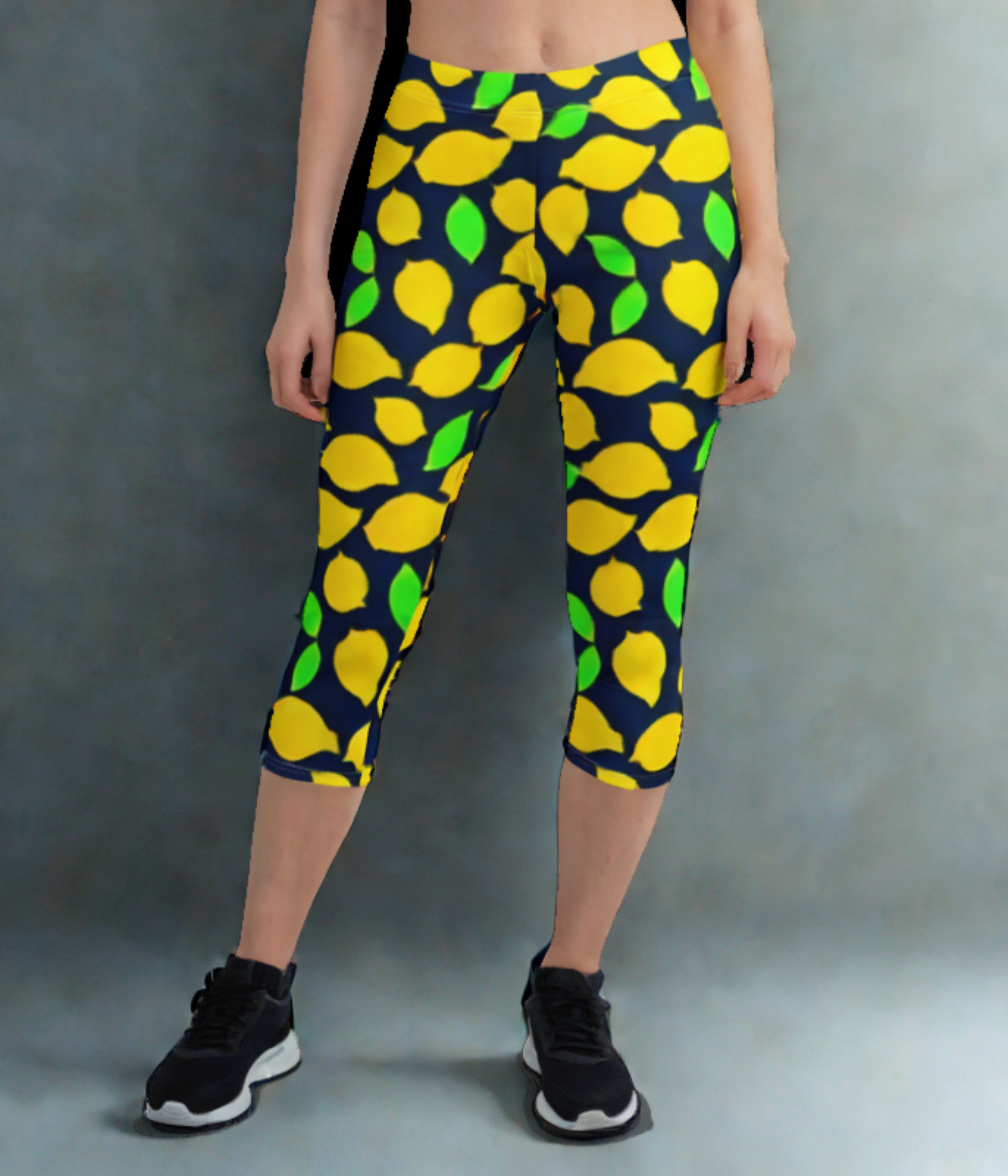 Printed Capri Leggings Citrus Twist