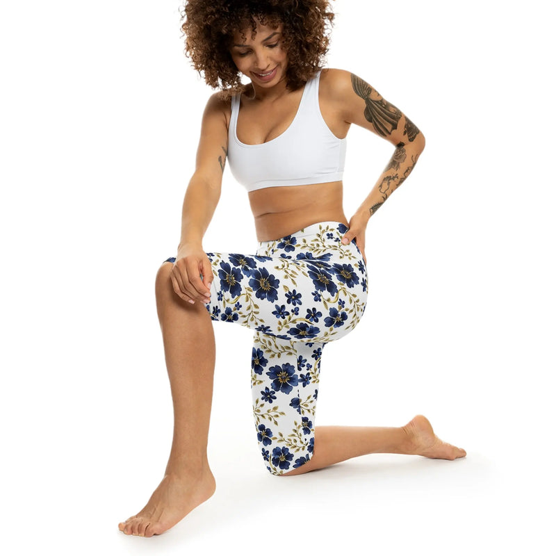 Printed Capri Leggings Midnight Serenity