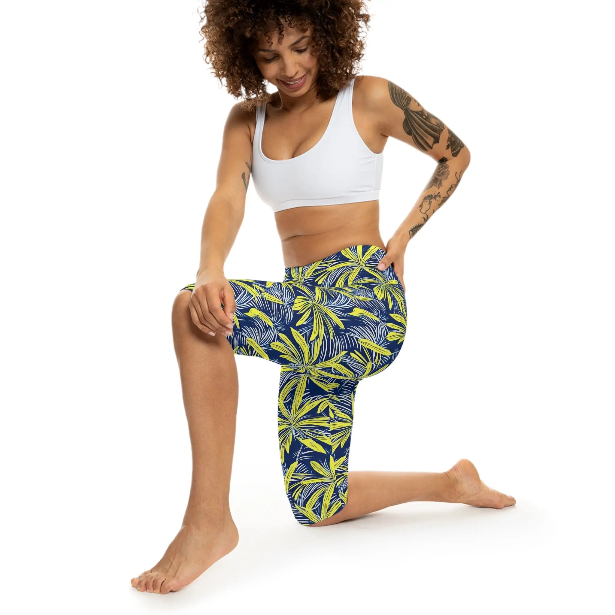 Printed Capri Leggings Tropical Breeze