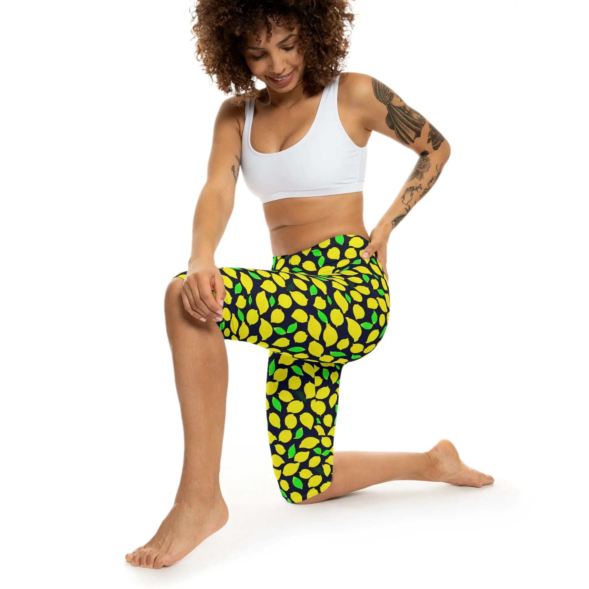 Printed Capri Leggings Citrus Twist