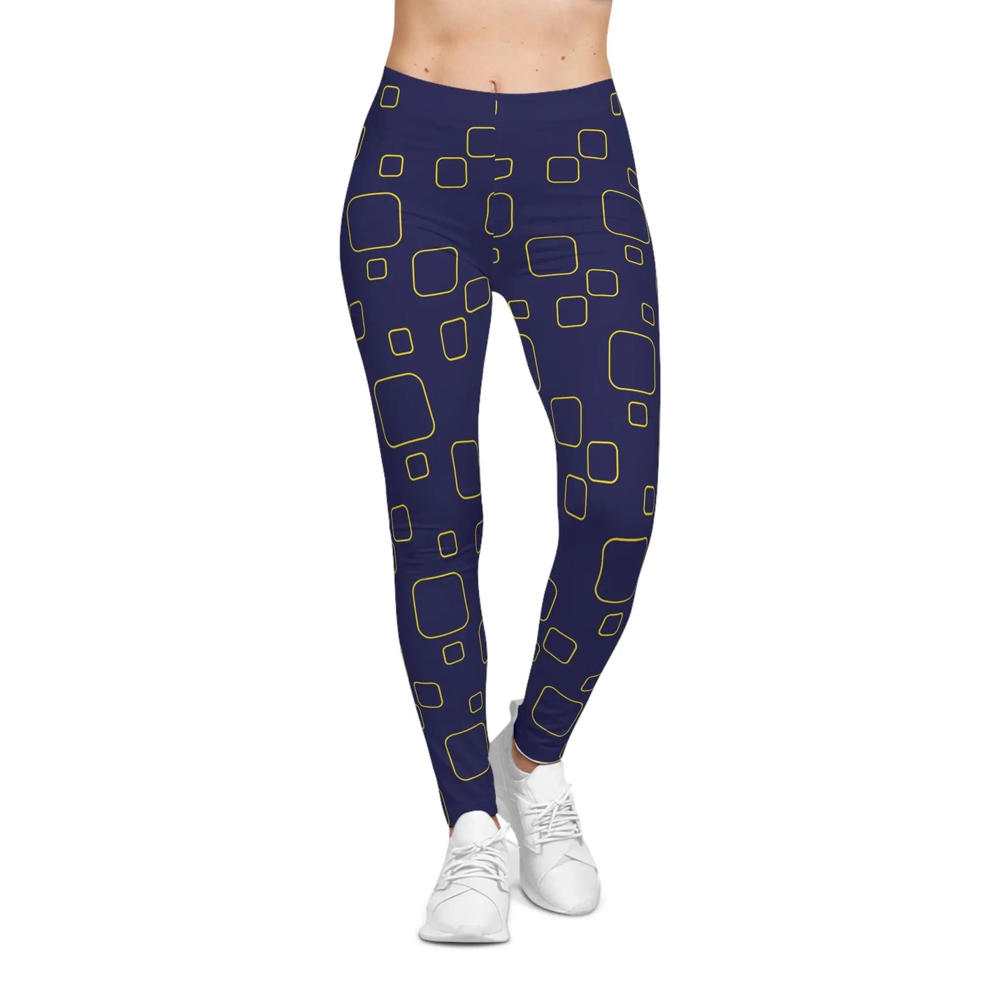 Printed Leggings Golden Blueprints