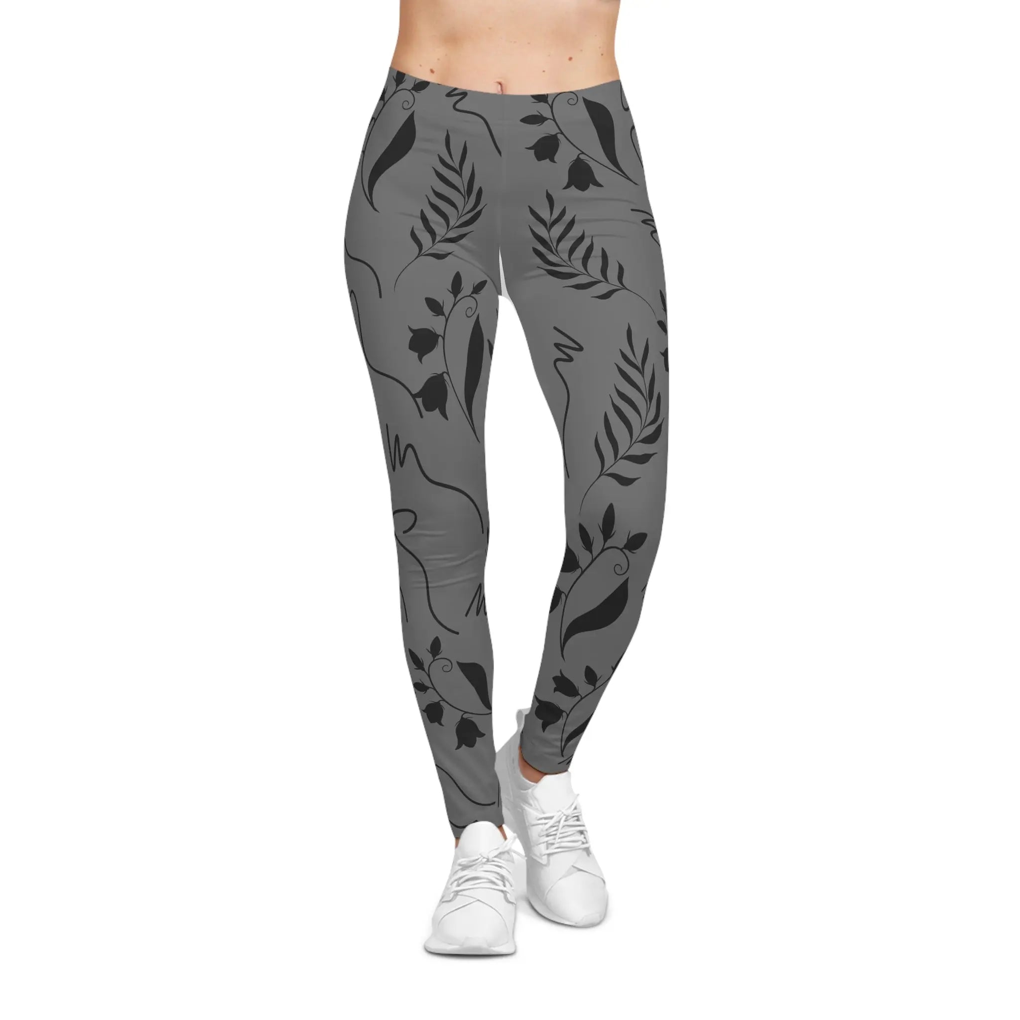 AOP Women Monochrome Chic Leggings Whozbrand