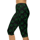 AOP Women VerdantLeaf Capri Leggings Whozbrand