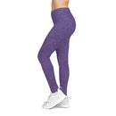 AOP Women Violet-Gold Print Leggings Whozbrand