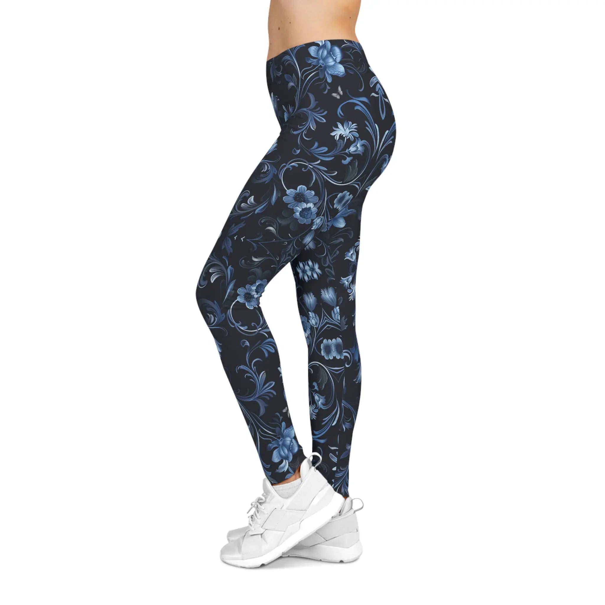 AOP Women Flower Artwork Leggings Whozbrand