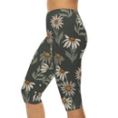 AOP Women DaisyPrint Capri Leggings Whozbrand