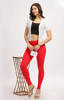 Ruby ComfortCurve Ankle Leggings - Red Whozbrand