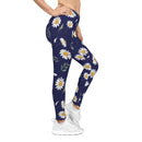 AOP Women BlueBloom Leggings Whozbrand