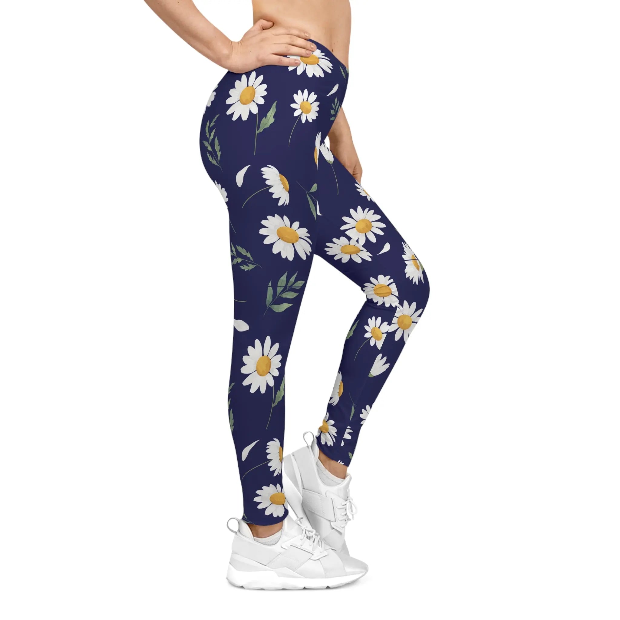 AOP Women BlueBloom Leggings Whozbrand