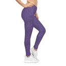 AOP Women Violet-Gold Print Leggings Whozbrand