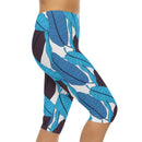 AOP Women Botanical Elegance Capri Leggings Whozbrand