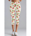 Printed Women Capri Leggings Strawberry Delight Whozbrand