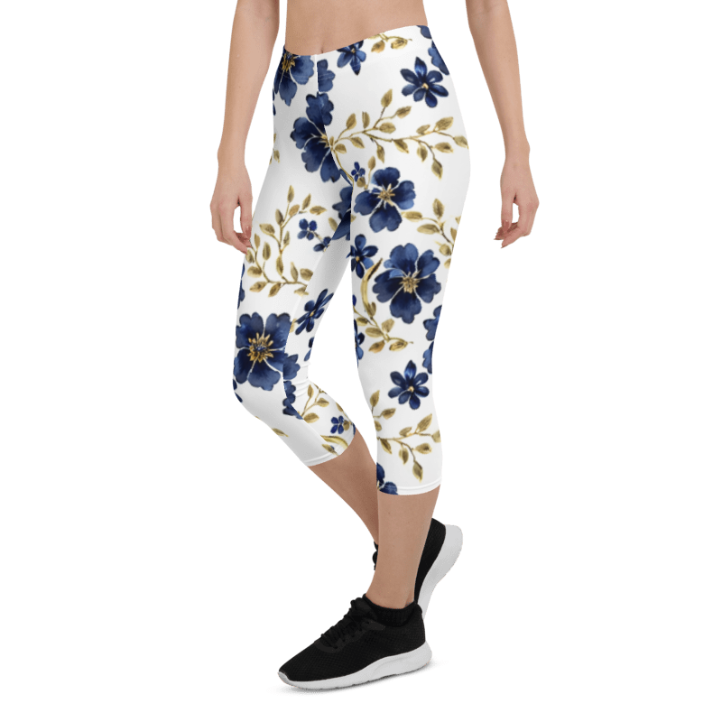 Printed Capri Leggings Midnight Serenity