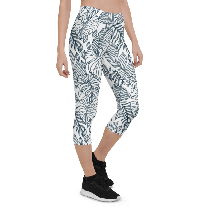 Printed Capri Leggings Island Breeze