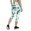 AOP Women PalmLeafPrint Capri Leggings Whozbrand